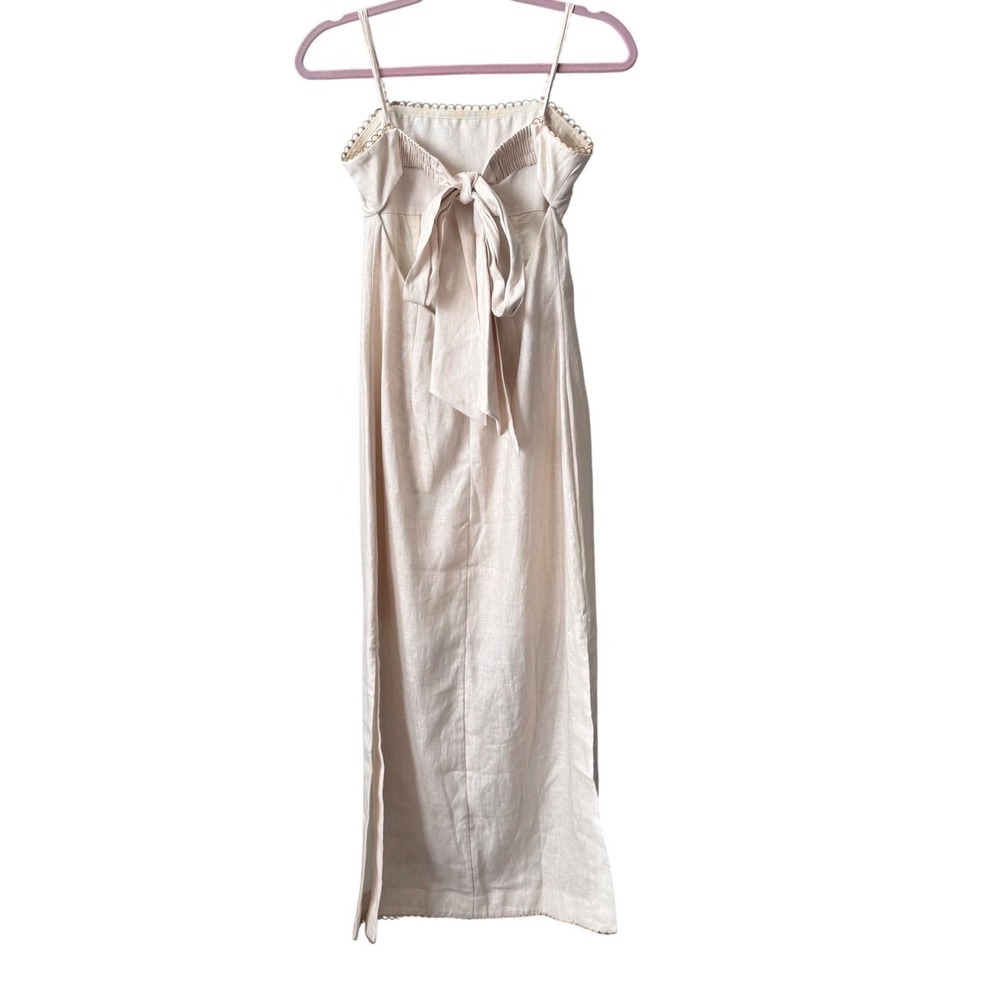✨EURO SUMMER ICON✨ Zimmermann Lexi Ivory Palm Linen Column Dress NWT SZ 1 US 6 - Picture 8 of 9